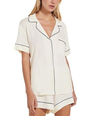 Eberjey Gisele Relaxed Short Sleeve Top & Shorts - White