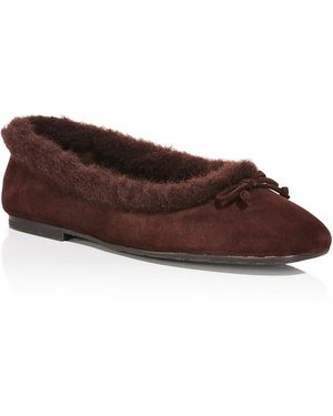 Sam Edelman Alie Cozy Suede Ballet Flats - Brown