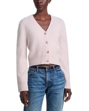 Brandon Maxwell The Sloane Silk Cashmere Cardigan Sweater - Blue