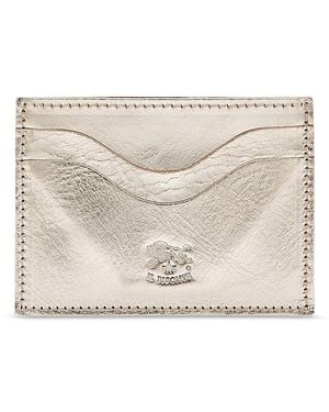 Il Bisonte Salina Metallic Leather Card Case - Natural