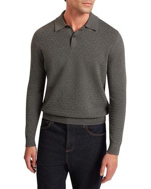 Ted Baker Gaten Long Sleeve T Stitch Sweater Polo - Gray