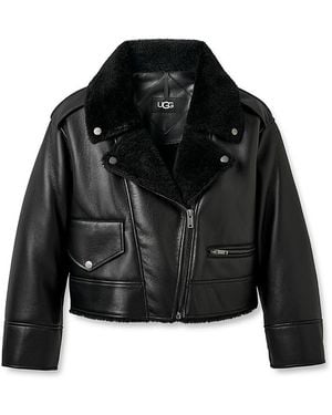 UGG Finnian Luxefluff Moto Jacket Polyester - Black