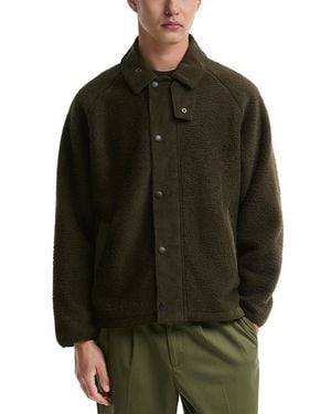 Barbour Transport Fleece Button Jacket - Green