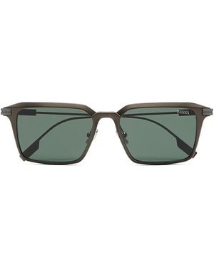 ZEGNA Aluminum Sunglasses, 55Mm - Green