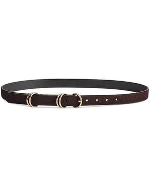 Madewell Jodi Calf Hair Belt - White