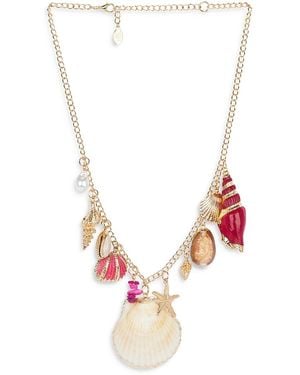 Aqua 8 Other Reasons Imitation Shell Charm Necklace, 19-22 - White