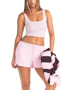 Skims Cotton Fleece Classic Shorts - White