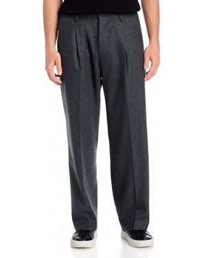 NN07 Kay Relaxed Fit 10073 Wool Blend Dress Pants - Black