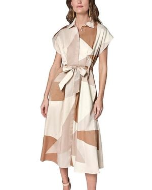 Donna Karan Donna Karan Printed Shirtdress - Natural