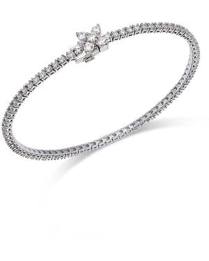 Bloomingdale's Fine Collection Diamond Clover Tennis Bracelet - White