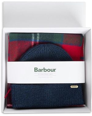 Barbour Olivia Scarf & Beanie Gift Set - White