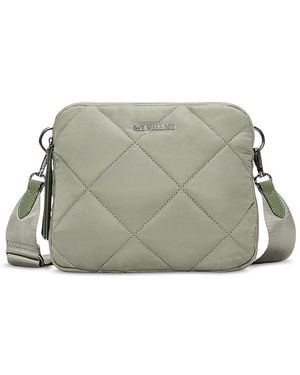 MZ Wallace Madison Small Quilted Nylon Crossbody Bag - Gray