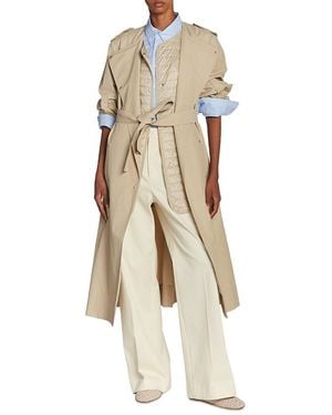 【関税＆送料込み】Moncler Gourdon Mix Trench Coat Moncler Gourdon Mix Trench Coat in Black | Lyst