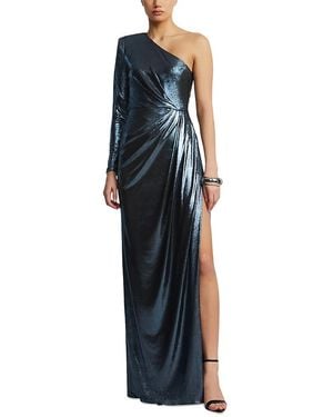 BCBGMAXAZRIA Strong Shoulder Gown - Blue