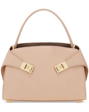 Ferragamo Hug Soft Leather Shoulder Bag - Natural