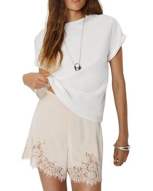 Reformation Fern Satin Shorts - White