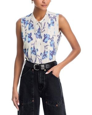 Rag & Bone Arden Sleeveless Blouse - Blue