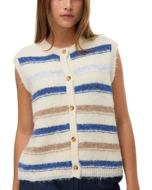 Vero Moda Vmkira Sleeveless Striped Vest - Blue