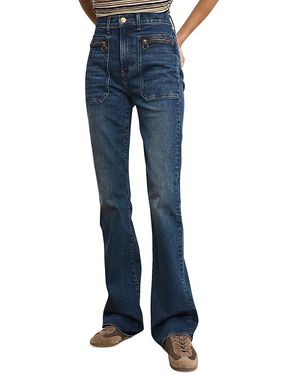 Veronica Beard Beverly High Rise Skinny Fare Leg Jeans - Blue