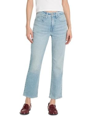 GOOD AMERICAN Good Icon High Rise Straight Ankle Jeans - Blue