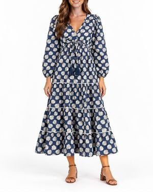 MER ST BARTH Odette Maxi Dress - Blue