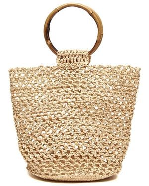 Mar Y Sol Willow Raffia Wristlet - Metallic