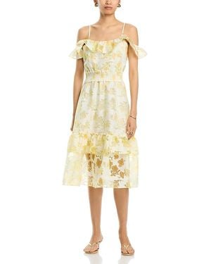 LAYERED WITH LOVE Edie Ruffle Midi Dress - Yellow
