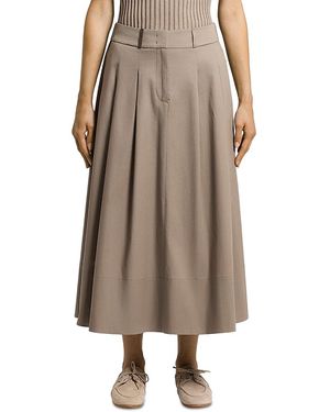 Peserico Flared Midi Skirt - Brown