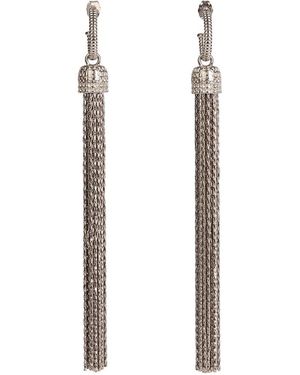 Balmain Brass Tassel Earrings - White