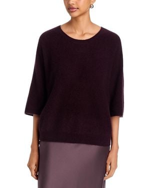 Majestic Filatures Ultra Soft Three Quarter Sleeve Sweater - Purple