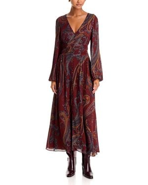 PAIGE Juna Georgette Maxi Dress - Red
