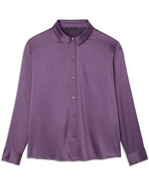 Eileen Fisher Classic Collar Easy Shirt - Purple