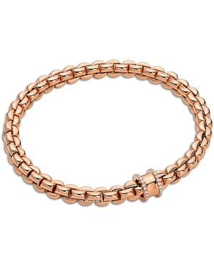 Fope 18K Eka Diamond Rondelle Flex'It Bracelet - Brown