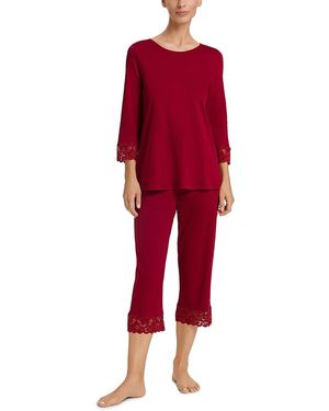 Hanro Moments Cropped Pajama Set - Red
