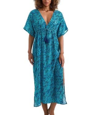 Mimi Flamingo Dylan Midi Caftan - Blue