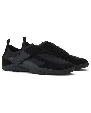 Lanvin Lnv1 Knit And Suede Sneakers - Black