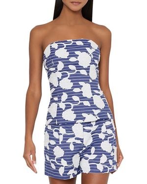 MILLY Adeline Floral Top - Blue