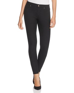 Hue Fleece-Lined Denim Leggings - Black