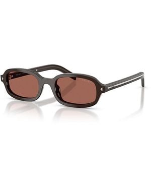 Prada Pr Oval Sunglasses, 52Mm - Brown
