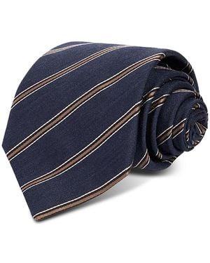 Canali Classic Diagonal Stripe Tie - Blue