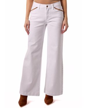 Blue Revival Sadie Mid Rise Wide Leg Jeans - Purple