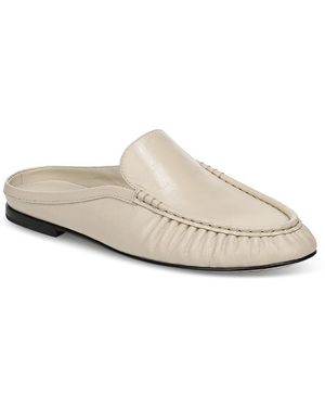 Vince Tevin Leather Mule Loafers - White