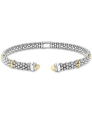 Lagos 18K & Sterling Signature Caviar Versa Cuff Bracelet - Metallic