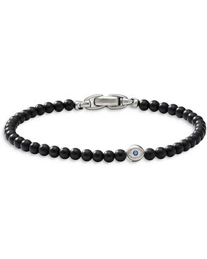 David Yurman Spiritual Beads Evil Eye Bracelet With Onyx And Sapphires - Multicolor
