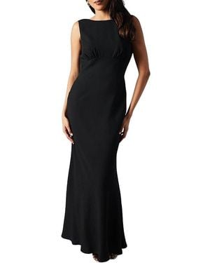 Coast Cowl Back Maxi Bridesmaid Dress - Black