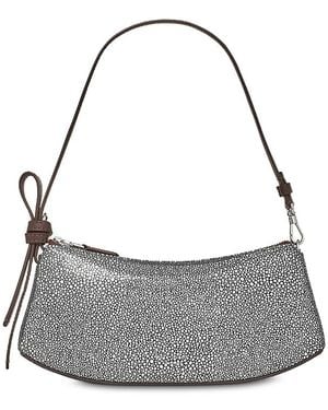 Kate Spade Loop Metallic Dot Suede Pochette Bag - Gray