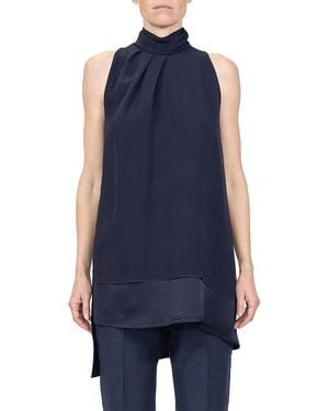 Callas Milano Cleo Draped Tunic Top - Blue