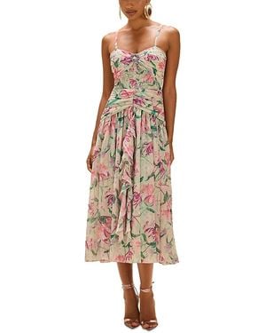 PATBO Honey Flower Midi Dress - Green