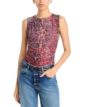 Johnny Was Elizeth Sleeveless Mesh Top - Blue