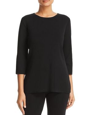 Misook Side-Slit Tunic - Black